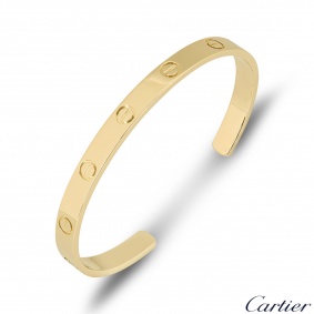 Cartier Yellow Gold Plain Cuff Love Bracelet Size 20 B6032420